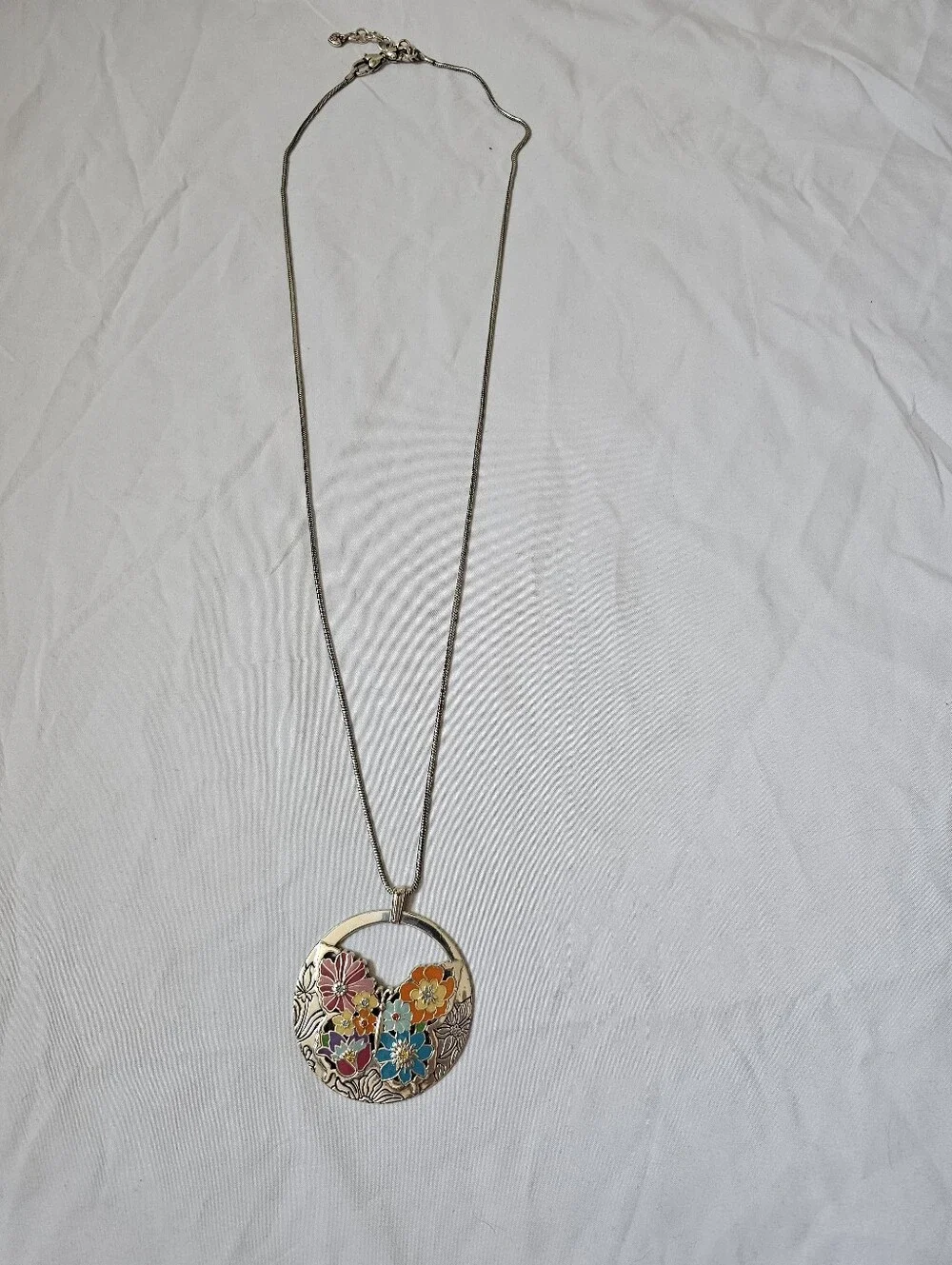 Brighton Enchanted Garden Convertible Reversible Floral Butterfly Necklace